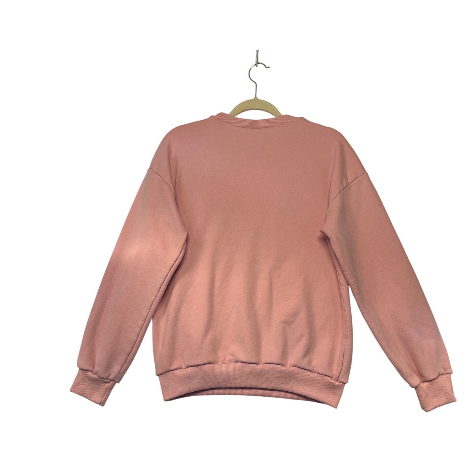 Kina & Tam Pink Embroidered Scooter Girl Organic Cotton Sweatshirt Small — image 6 of 8